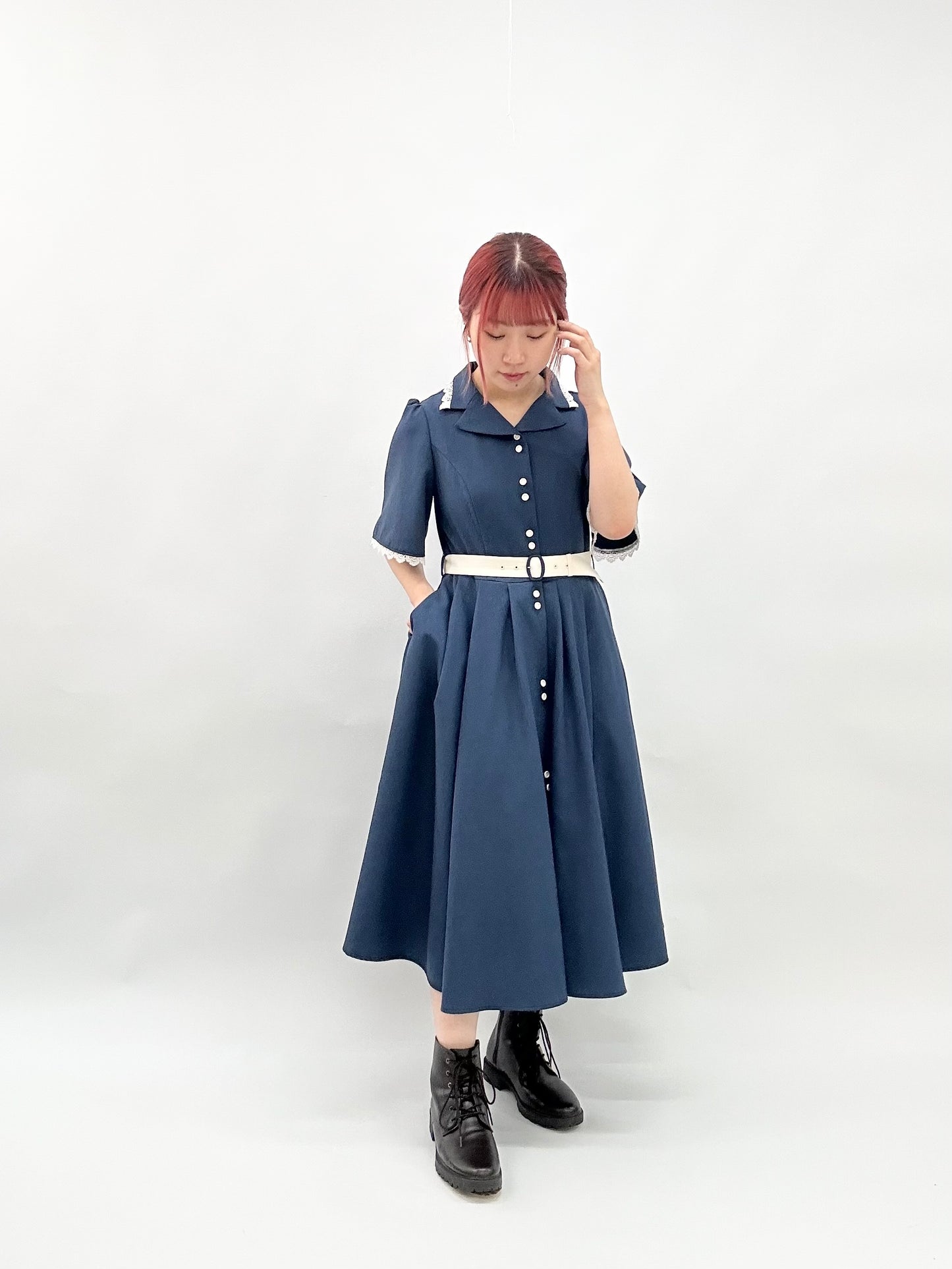 メルワンピース/ネイビー