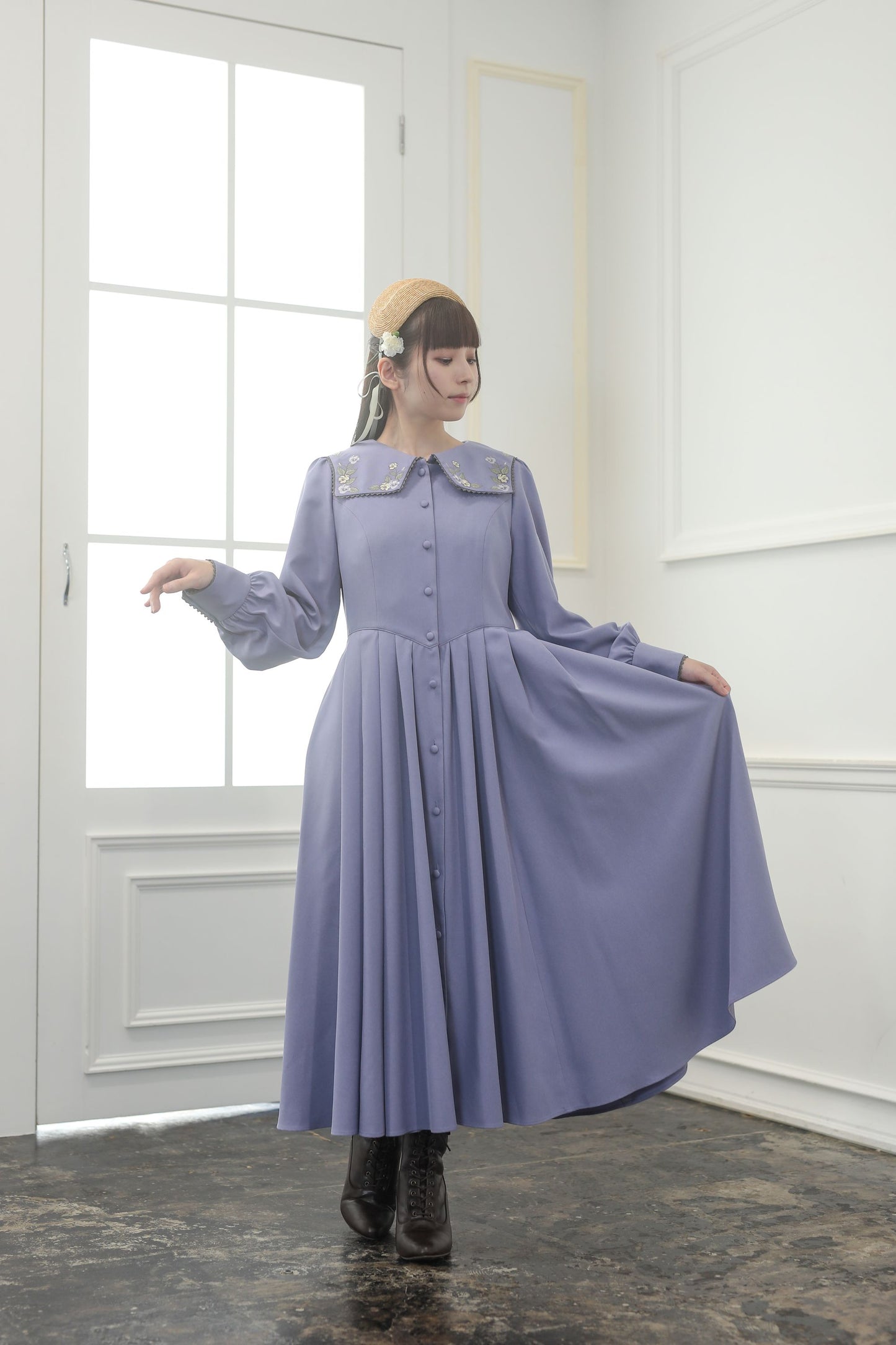 特典付き【Pre-order】Fleur dress-viola/Lavender