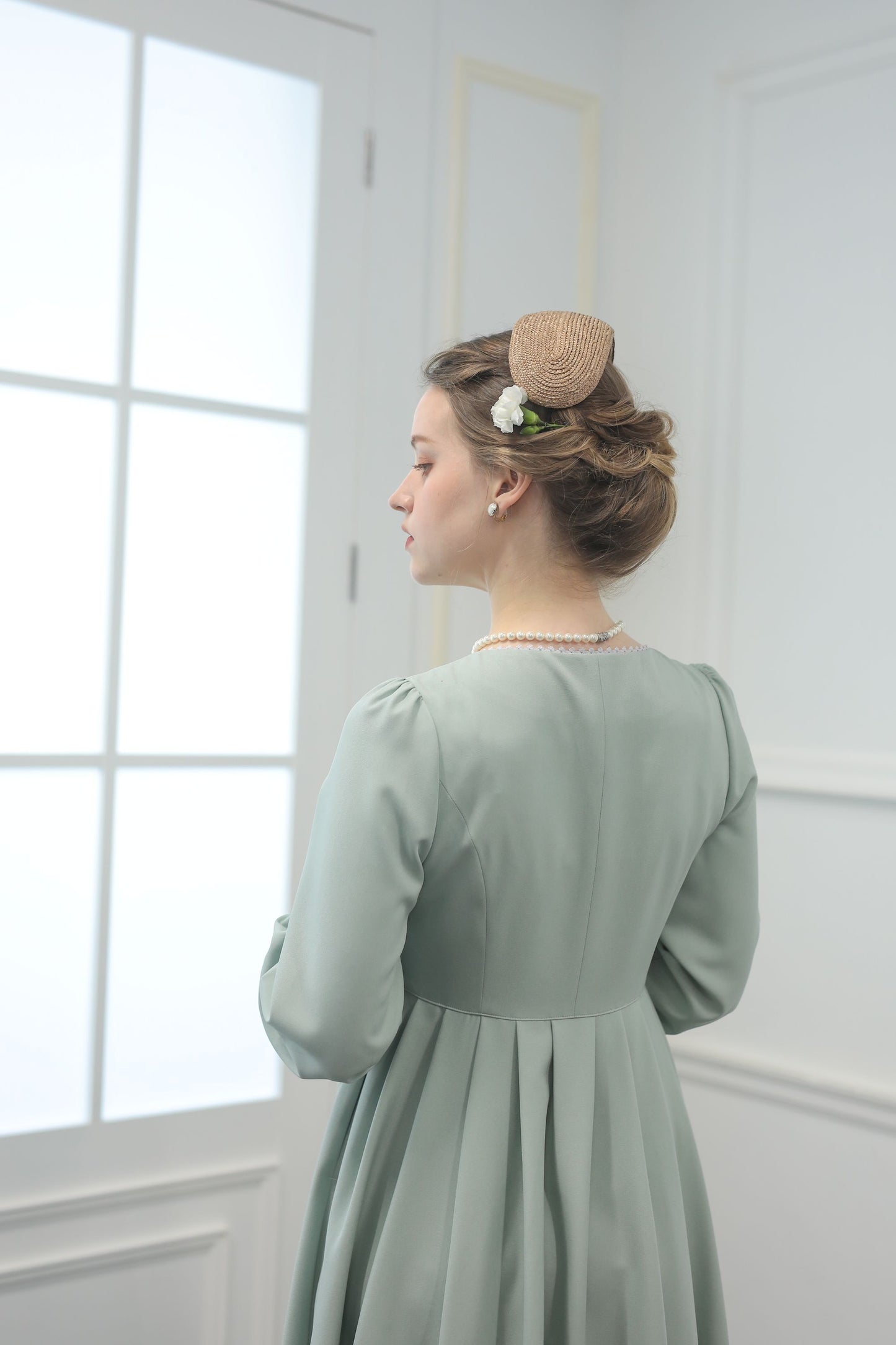 【Pre-order】Fleur dress-viola/Mint green