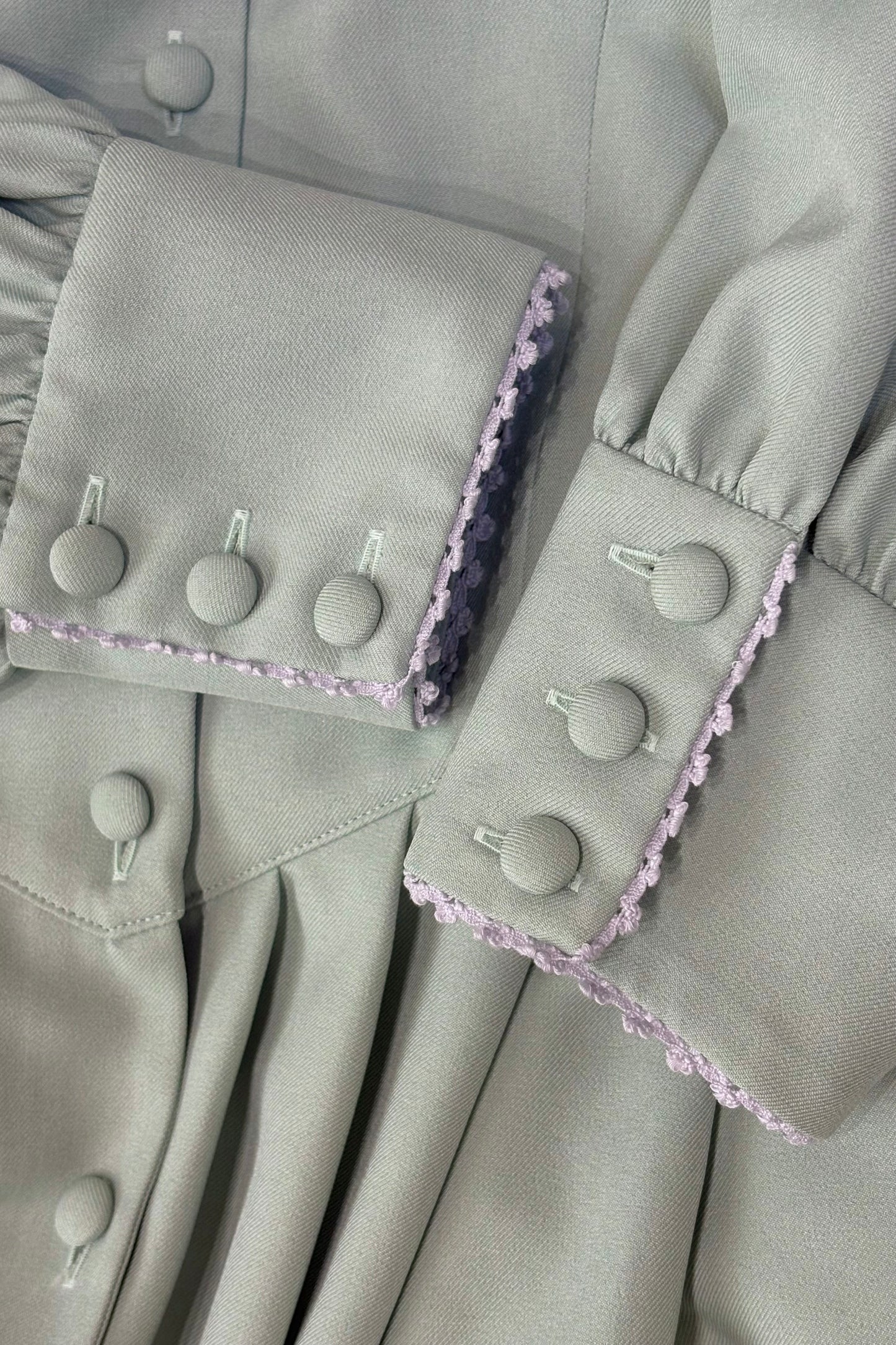 特典付き【Pre-order】Fleur dress-viola/Mint green