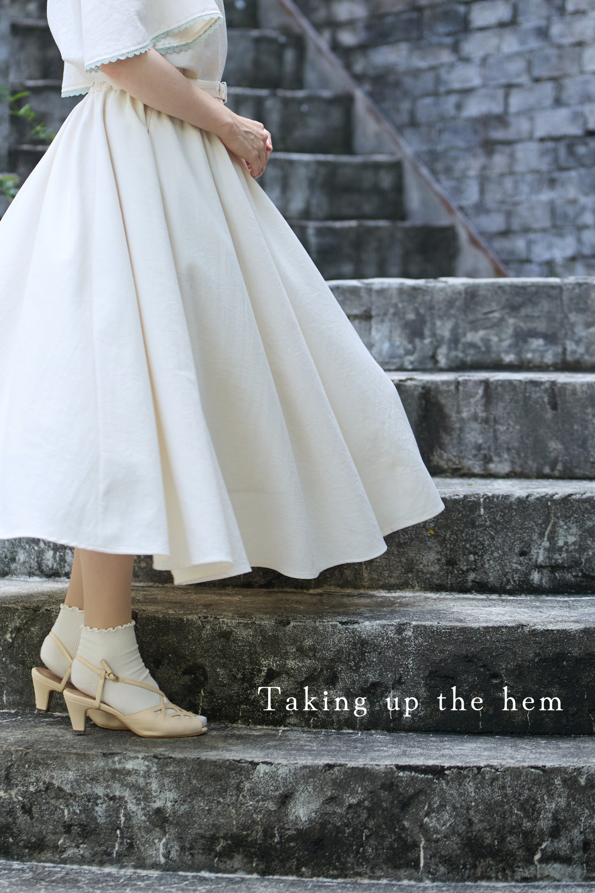Taking up the hem