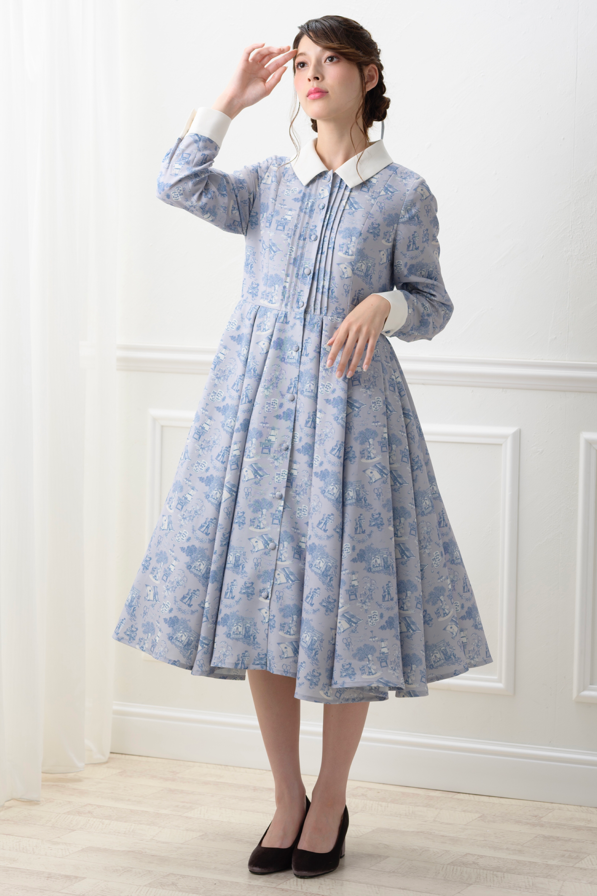 専門店 - Riu Toile de Jouy dress トワルドジュイ柄 ワンピース