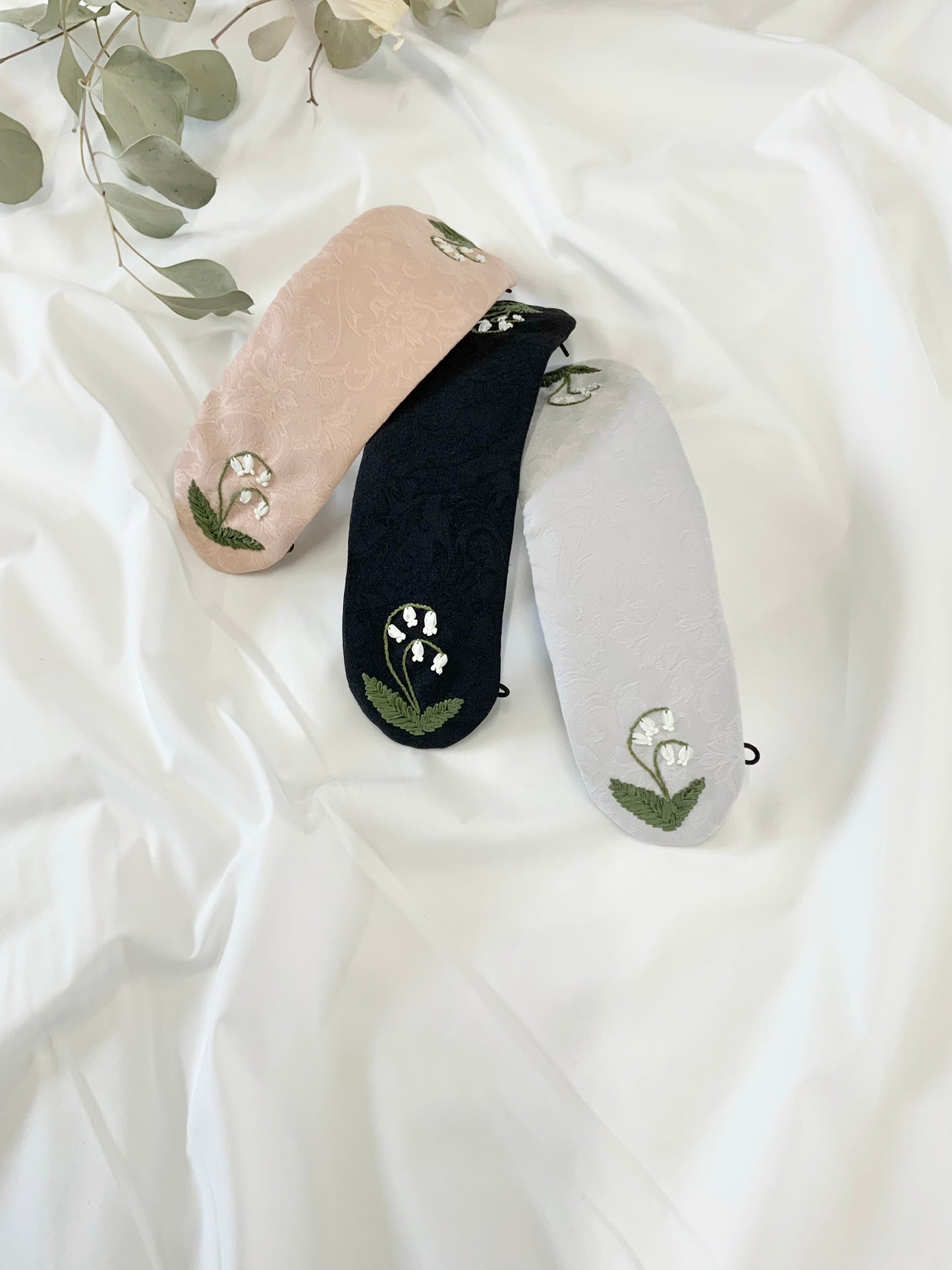 すずらんリボン刺繍ヘッドアクセサリー