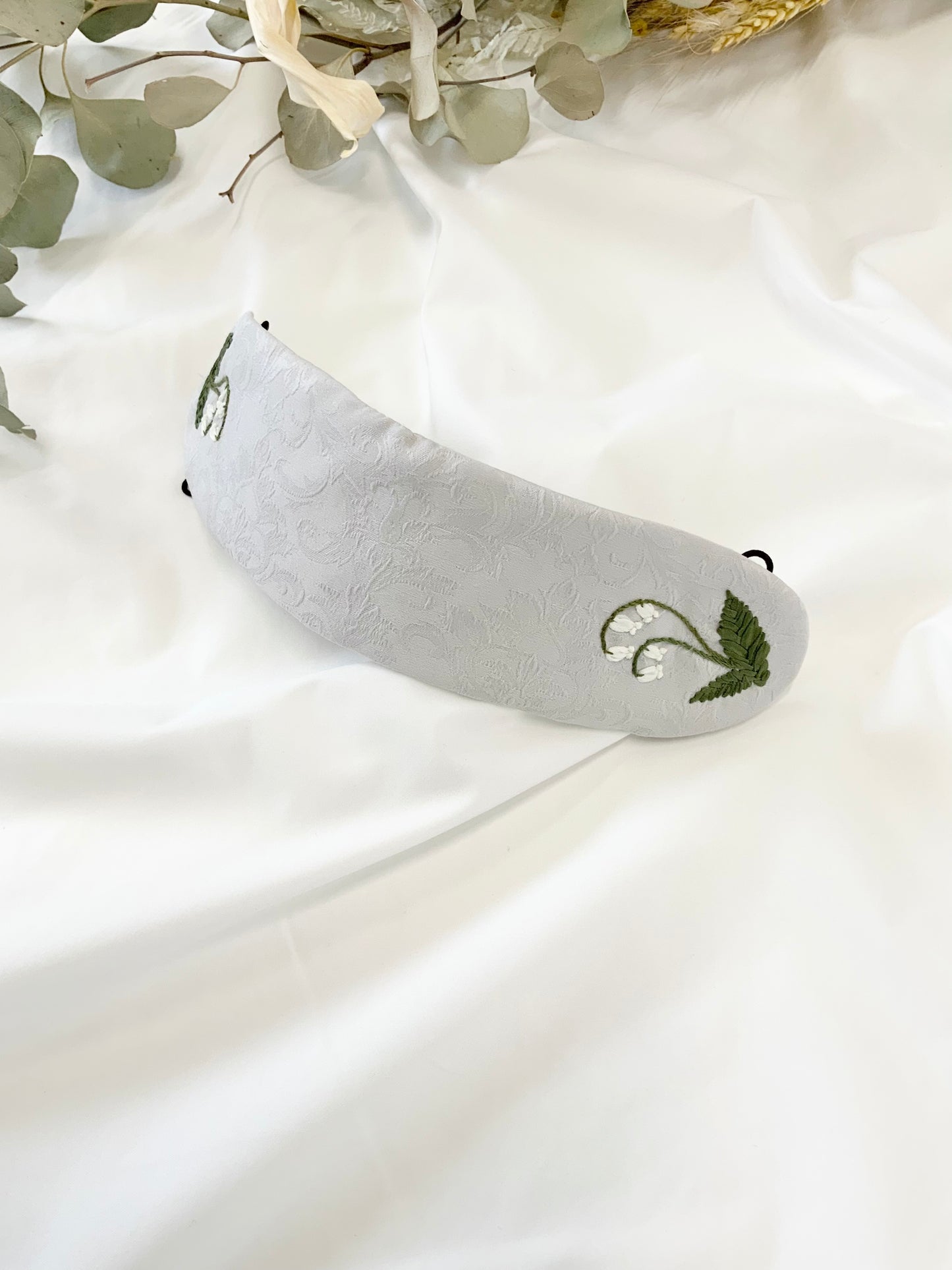 すずらんリボン刺繍ヘッドアクセサリー
