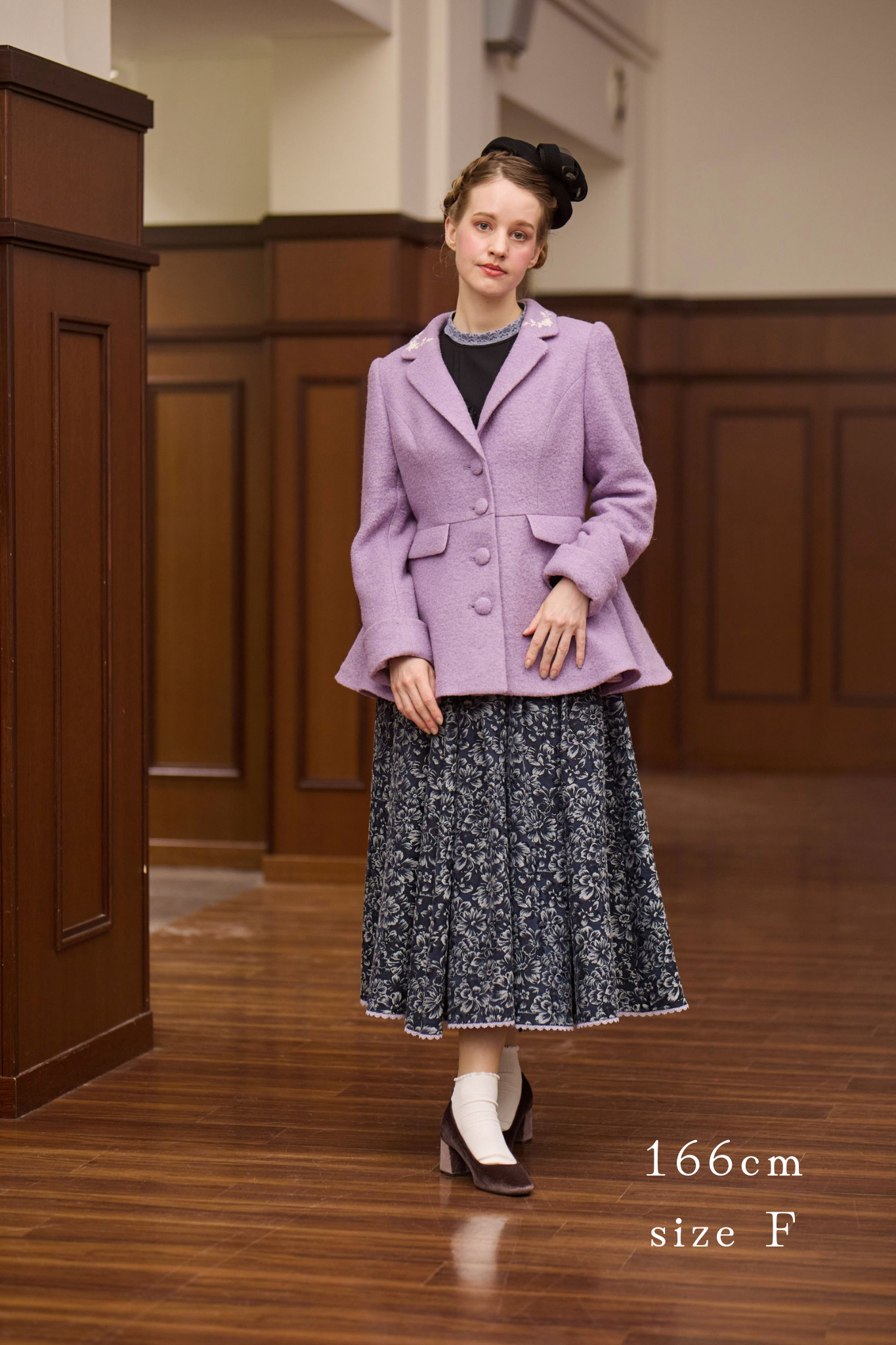特典付き【Pre-order】Tailored collar coat/Lavender