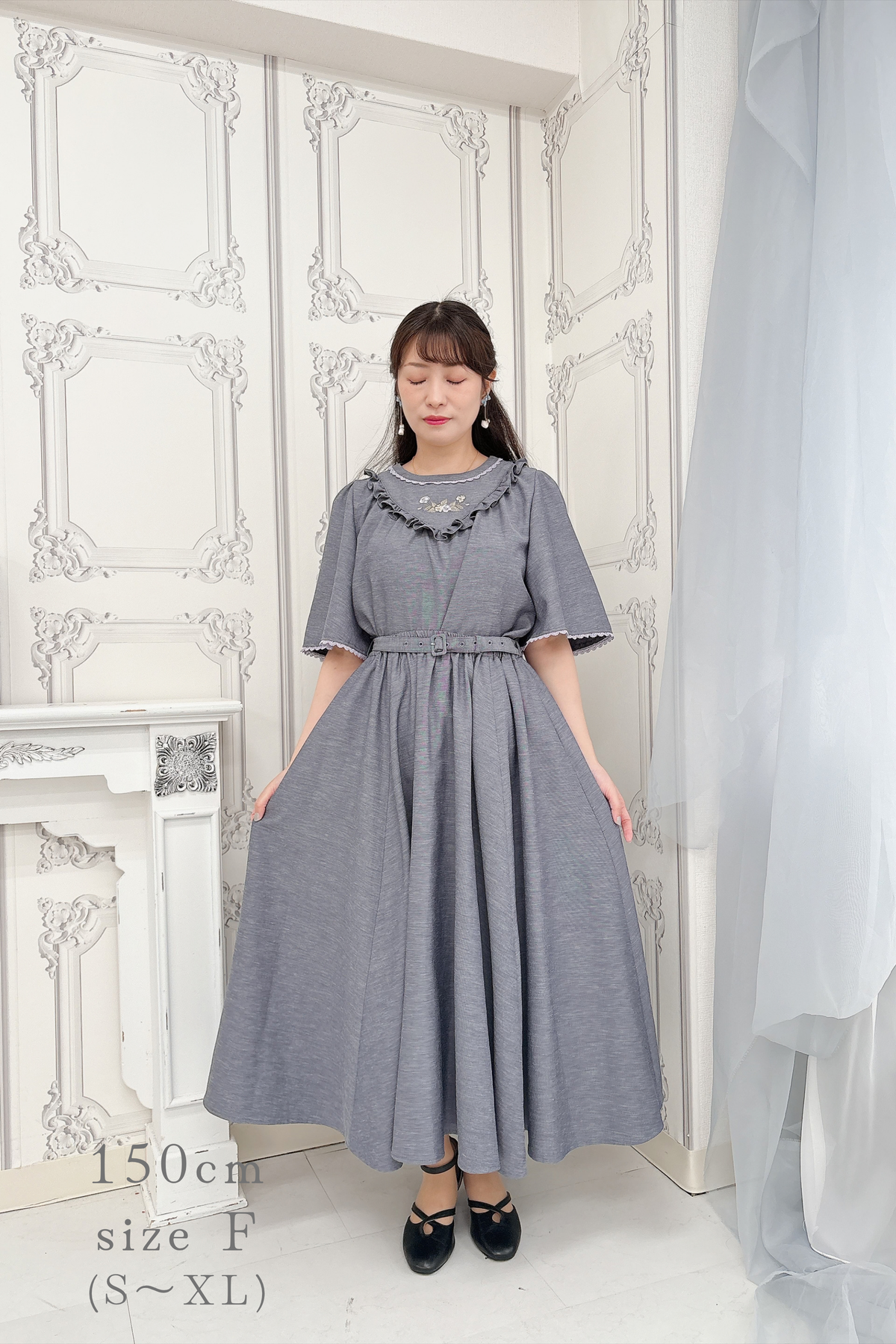 【Pre-order】Viola blouse/Gray