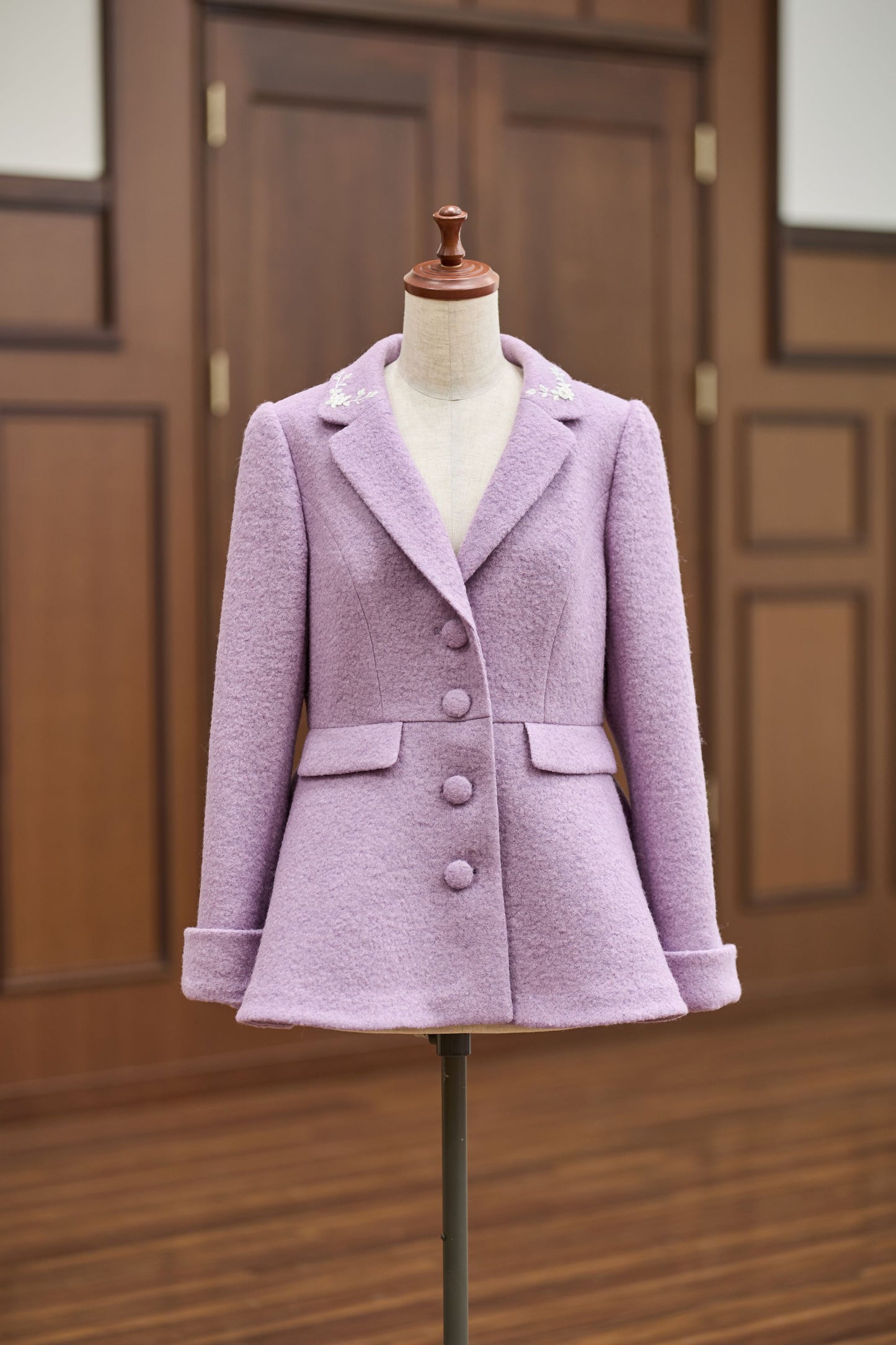特典付き【Pre-order】Tailored collar coat/Lavender