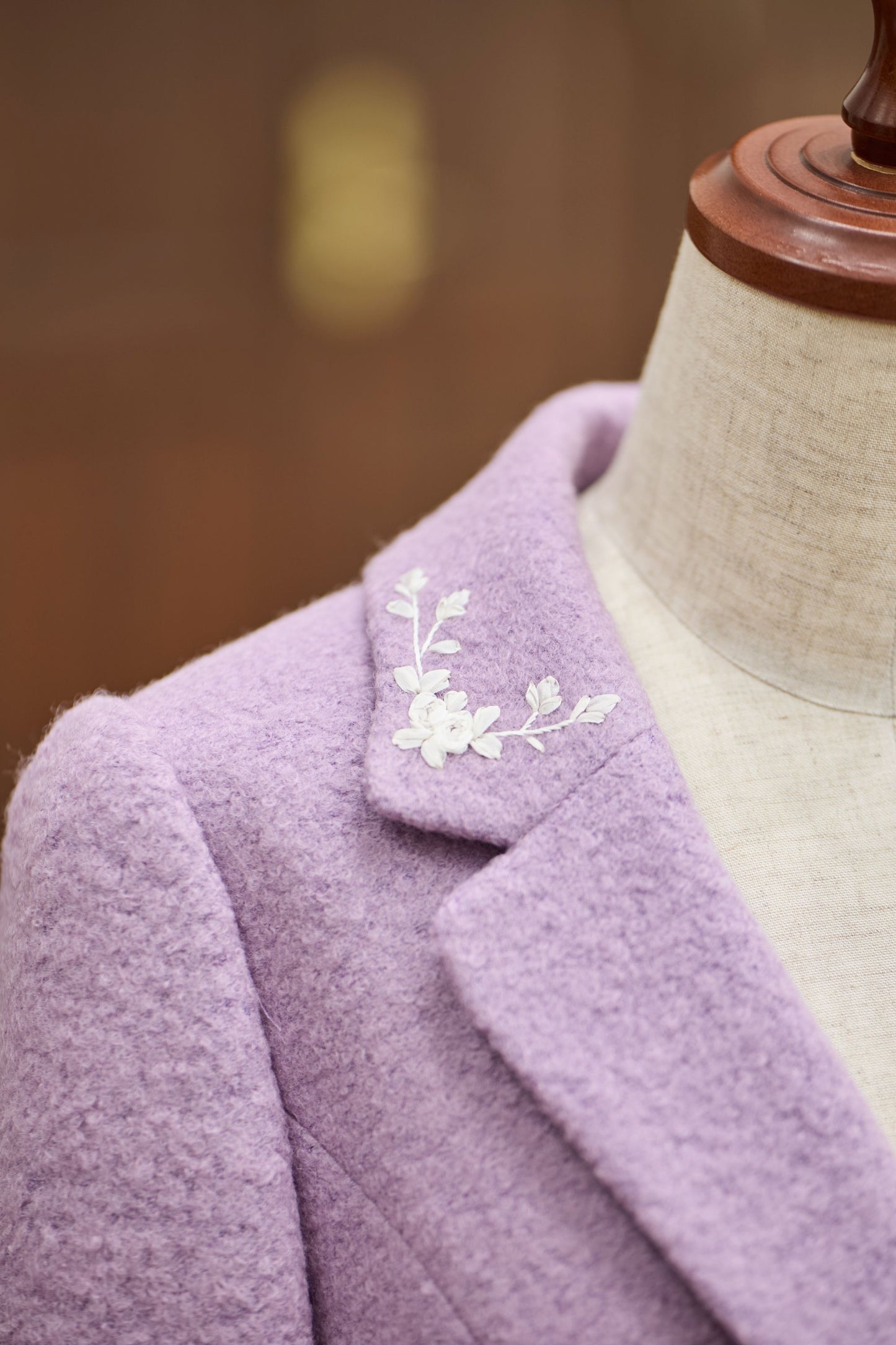 特典付き【Pre-order】Tailored collar coat/Lavender