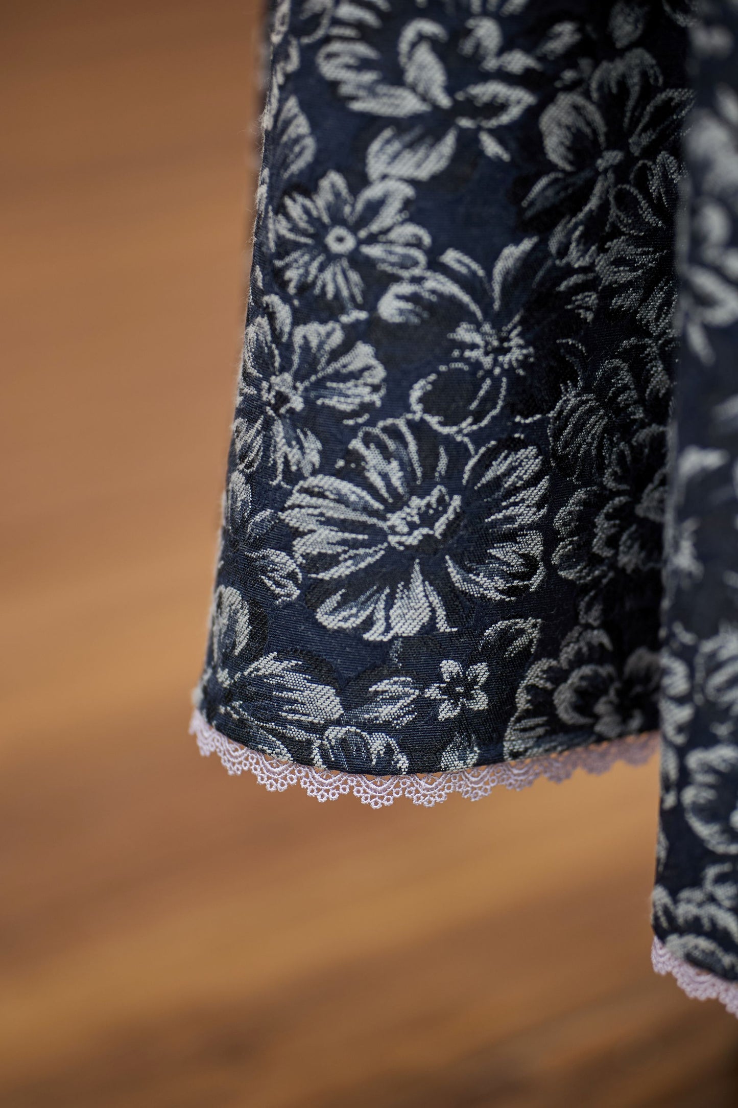 【Pre-order】Jacquard skirt/Navy