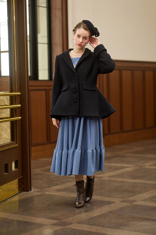 特典付き【Pre-order】Tailored collar coat/Black