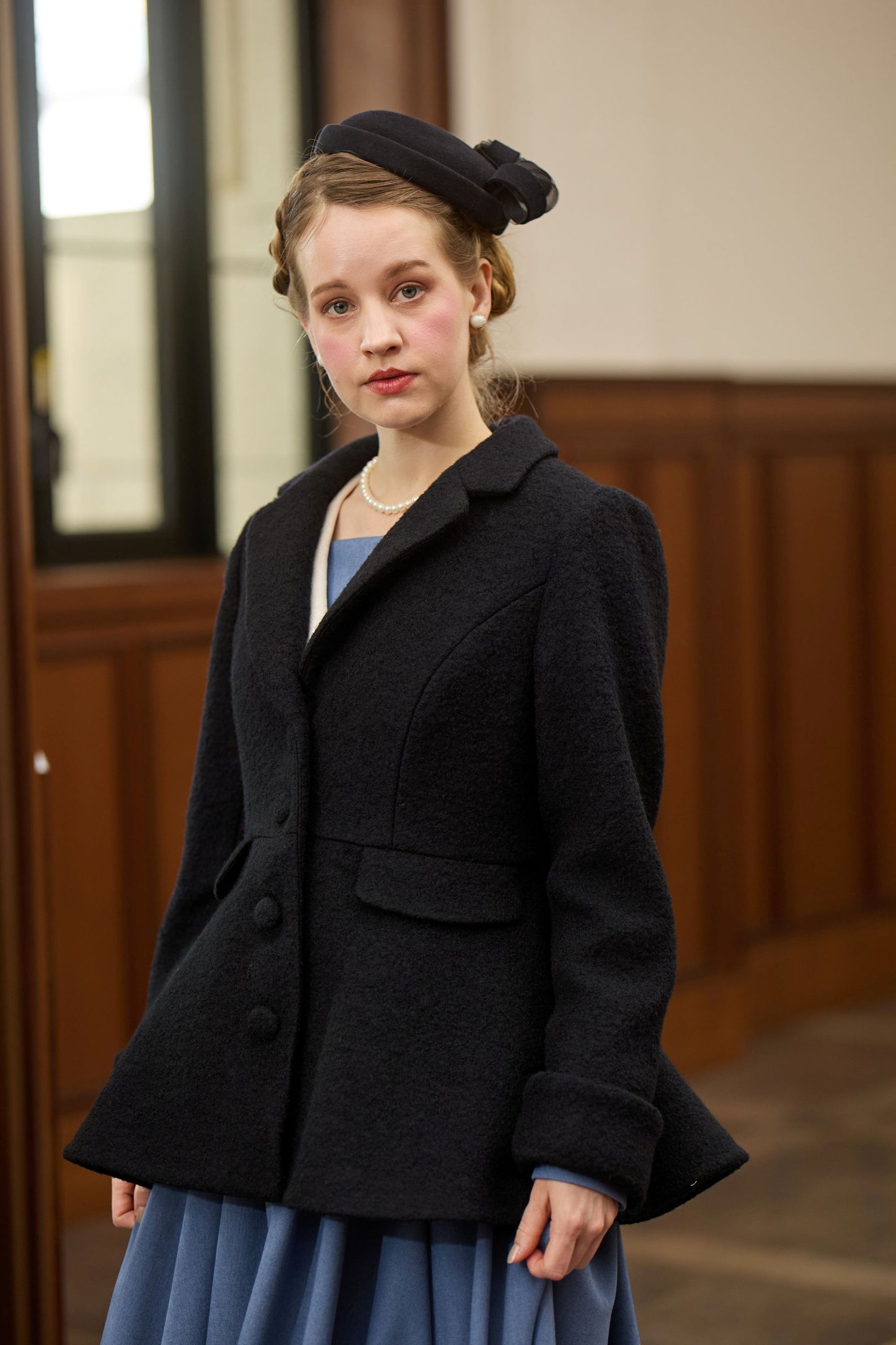 特典付き【Pre-order】Tailored collar coat/Black