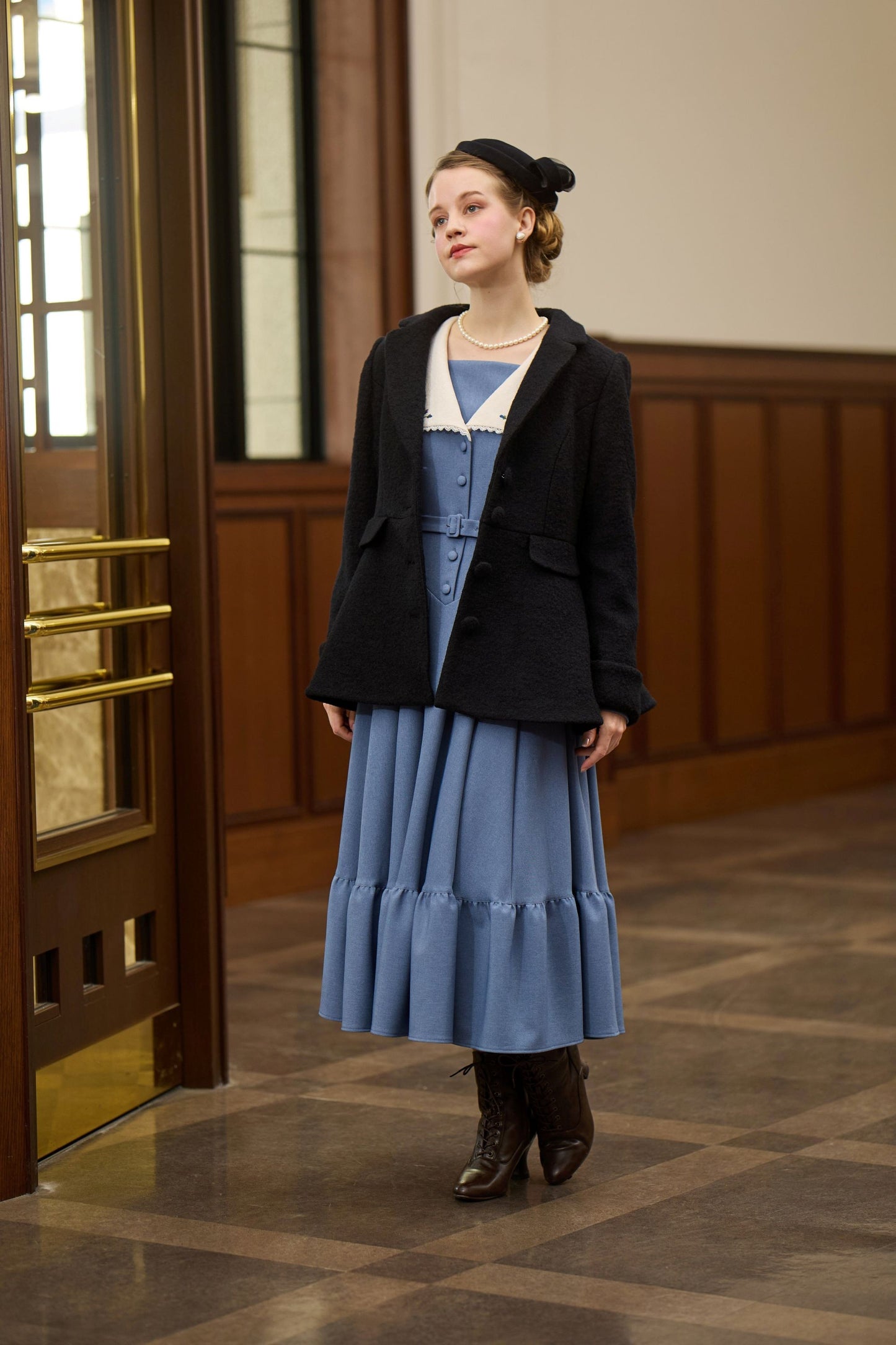 特典付き【Pre-order】Tailored collar coat/Black