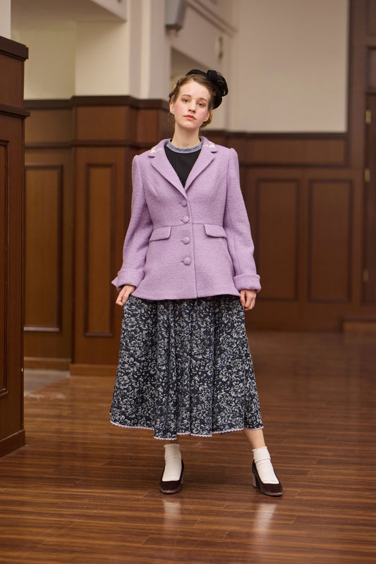 特典付き【Pre-order】Tailored collar coat/Lavender