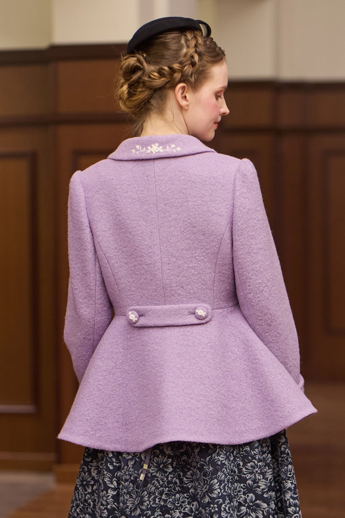 特典付き【Pre-order】Tailored collar coat/Lavender