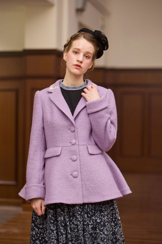 特典付き【Pre-order】Tailored collar coat/Lavender