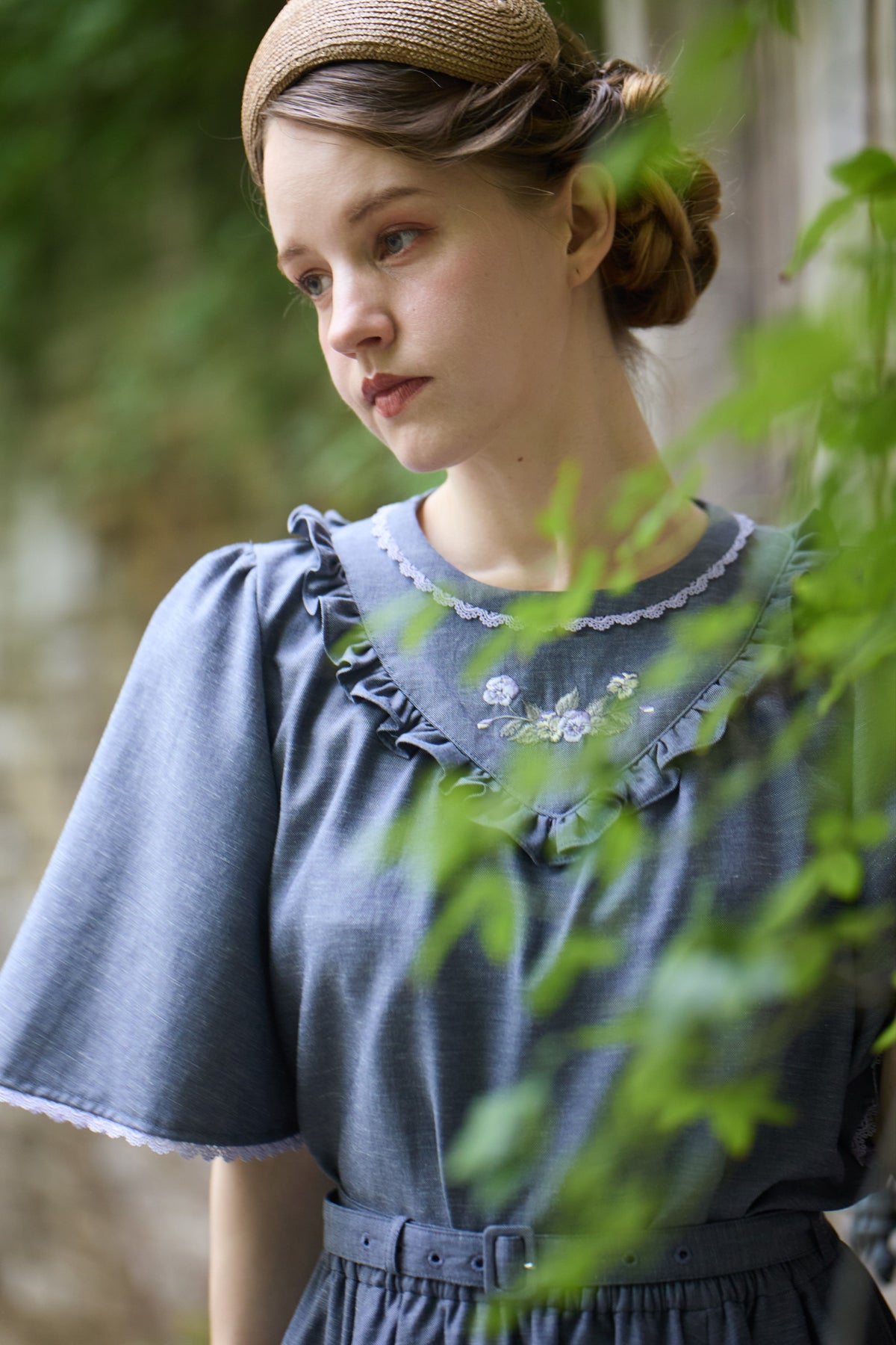【Pre-order】Viola blouse/Gray