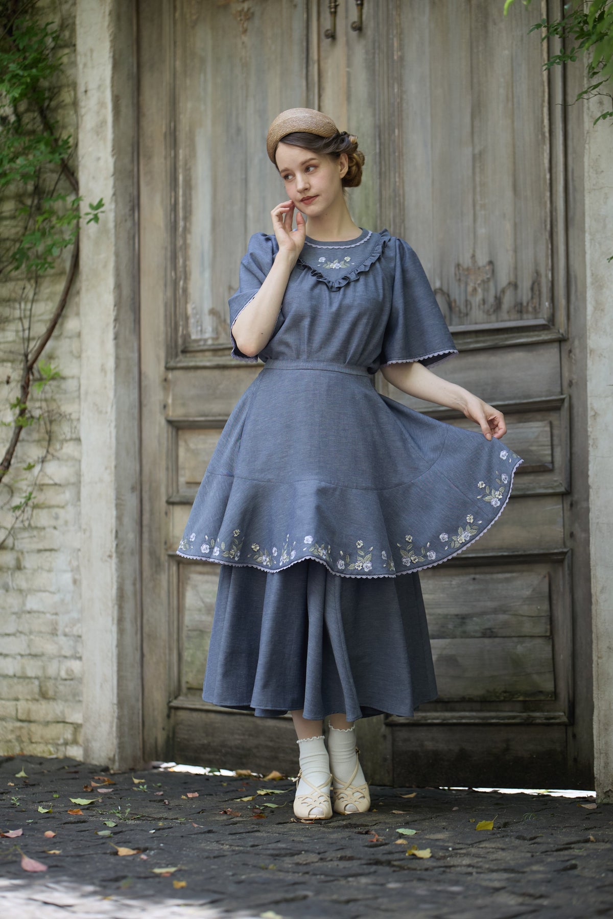 【Pre-order】Viola tablier /Gray