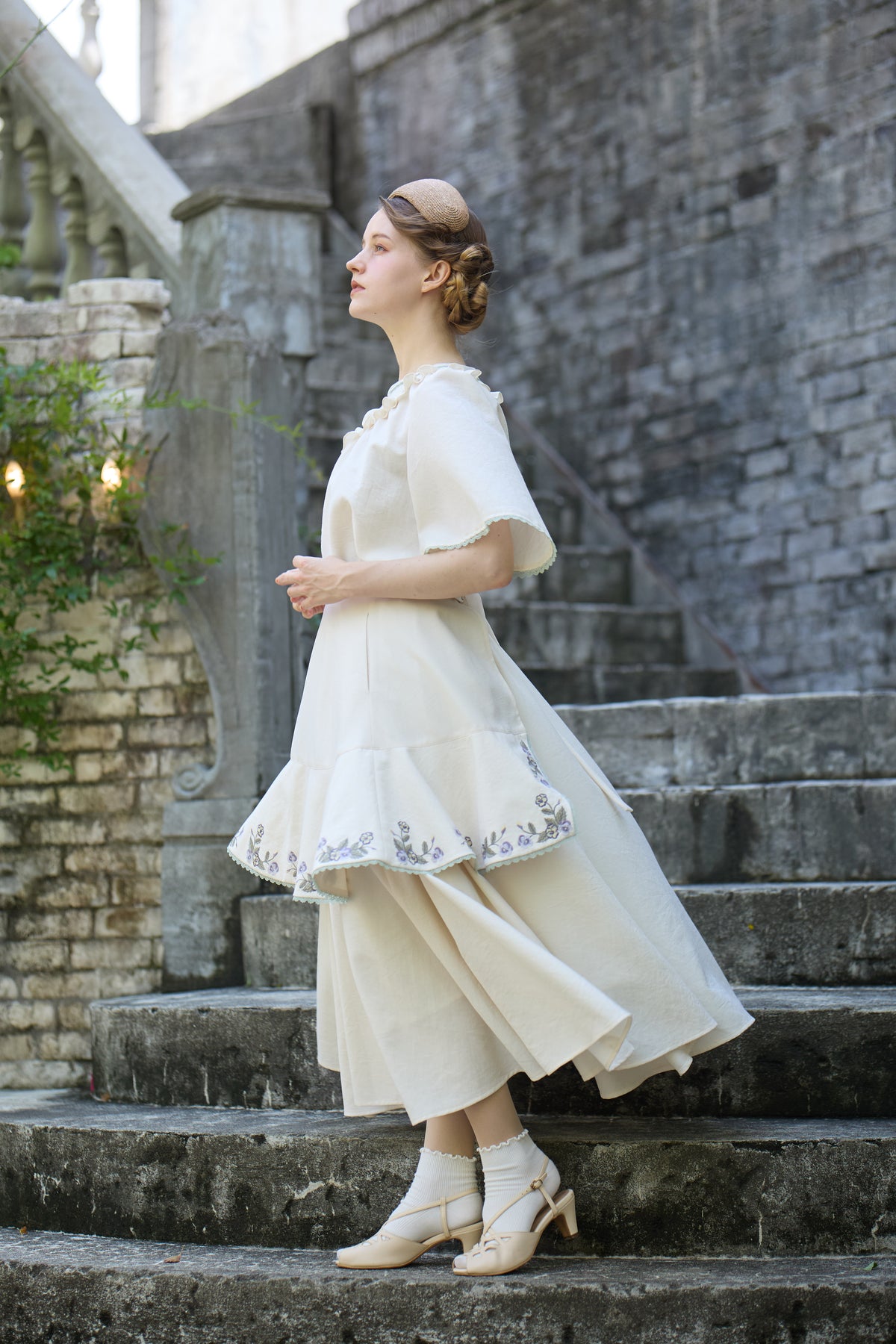 【Pre-order】Viola tablier /Ivory
