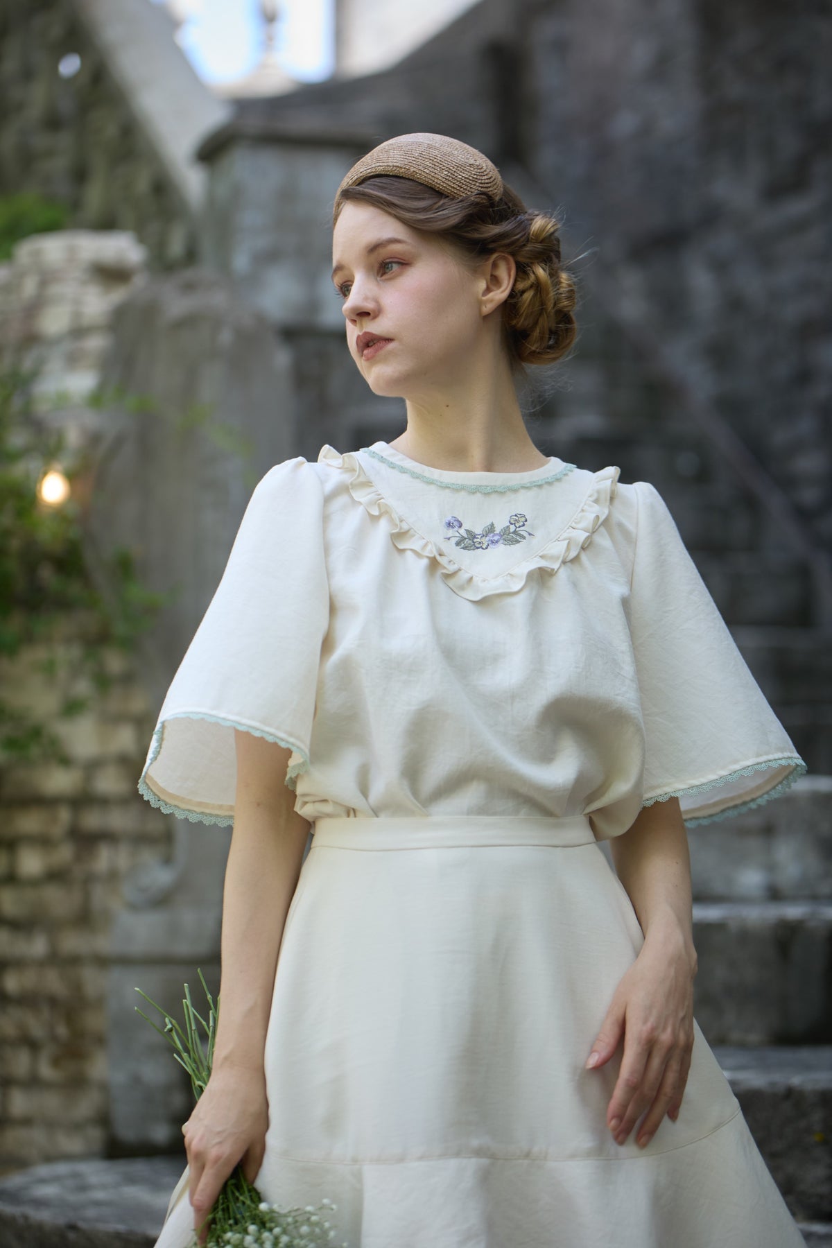 【Pre-order】Viola blouse/Ivory