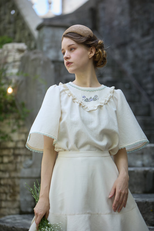 【Pre-order】Viola blouse/Ivory