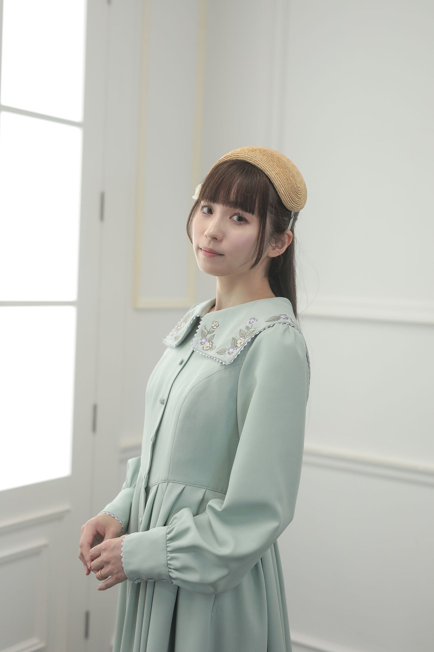 【Pre-order】Fleur dress-viola/Mint green
