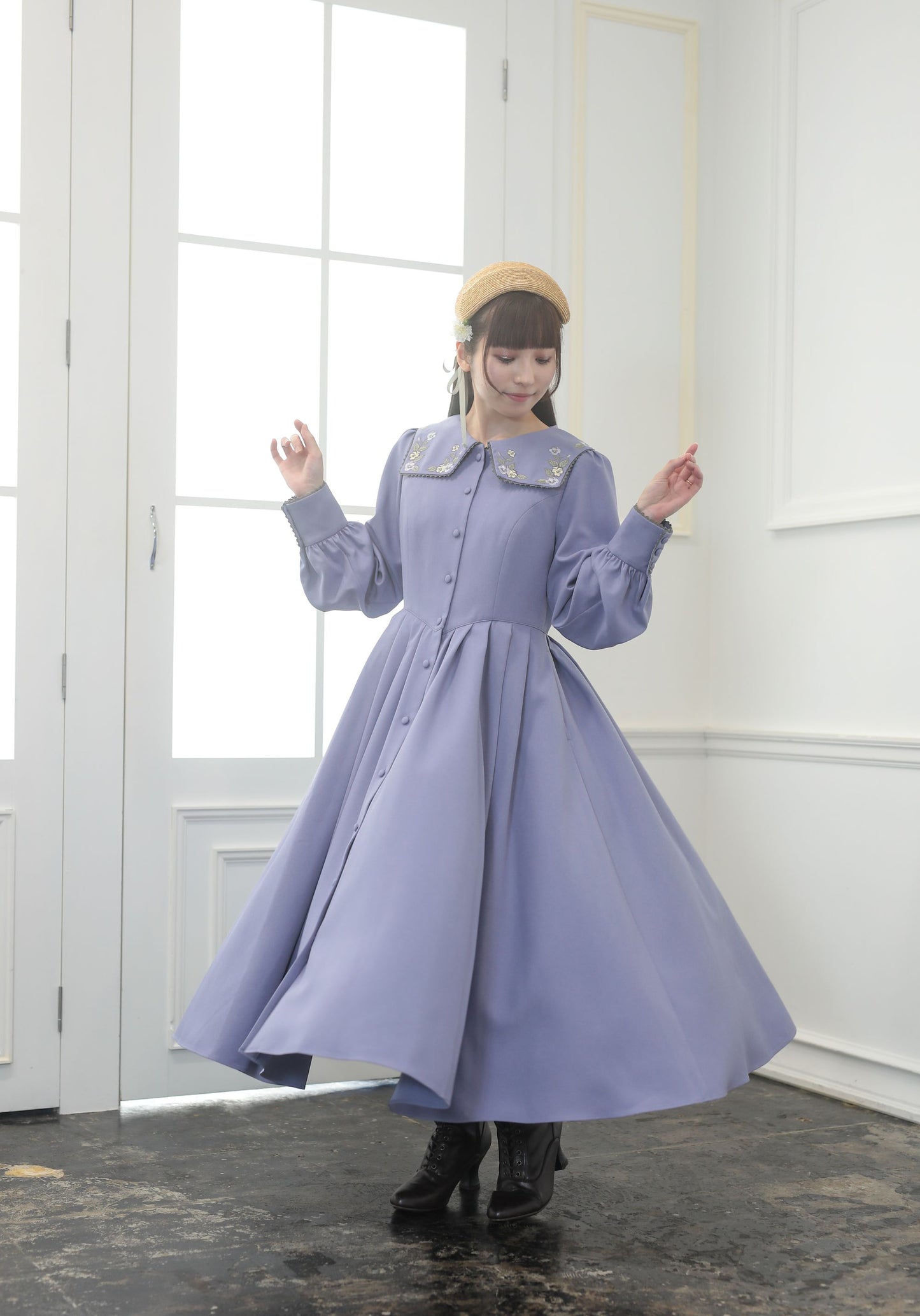 特典付き【Pre-order】Fleur dress-viola/Lavender