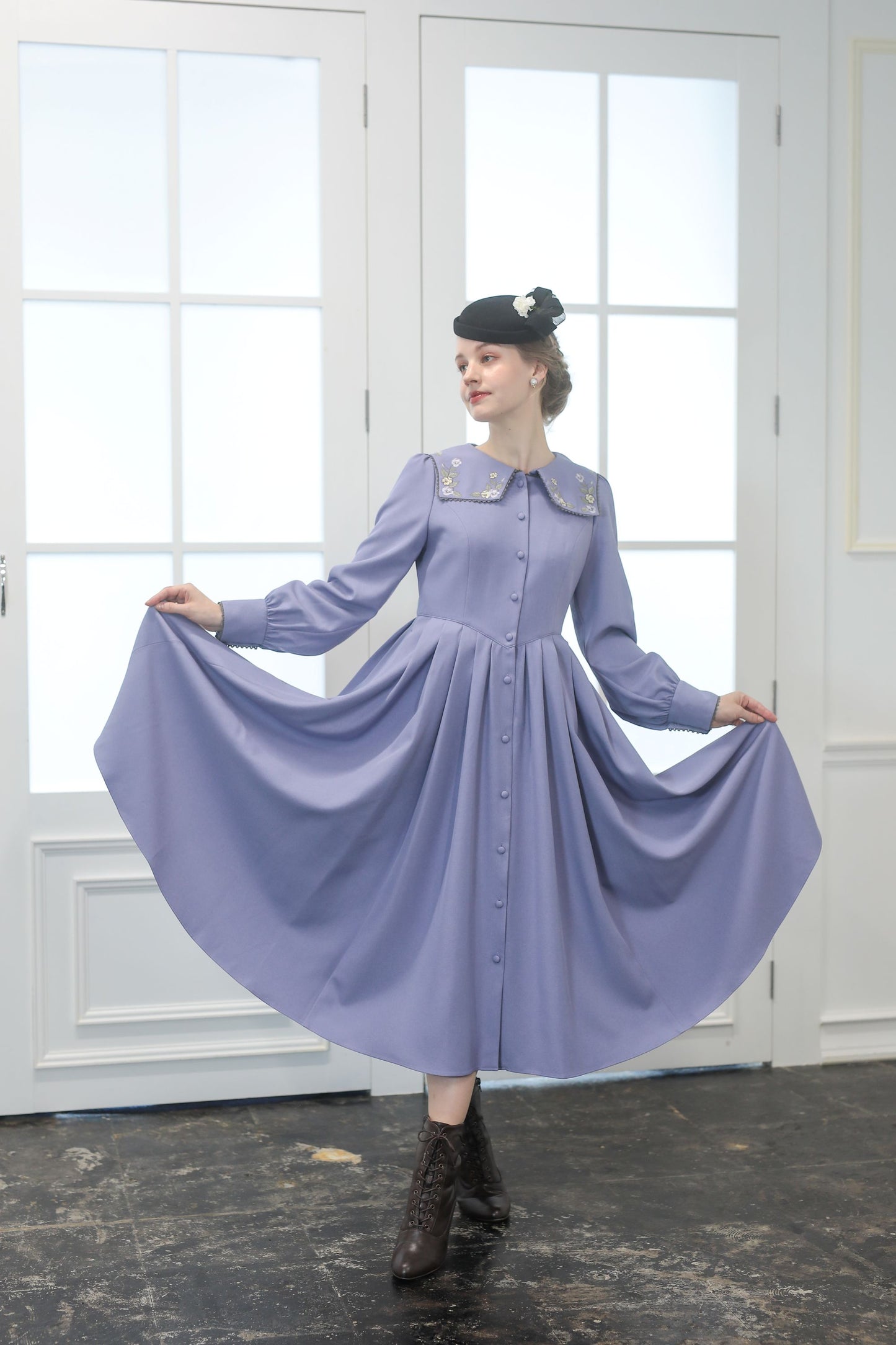 特典付き【Pre-order】Fleur dress-viola/Lavender
