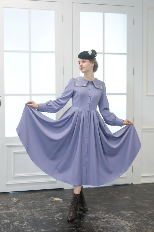 【Pre-order】Fleur dress-viola/Lavender