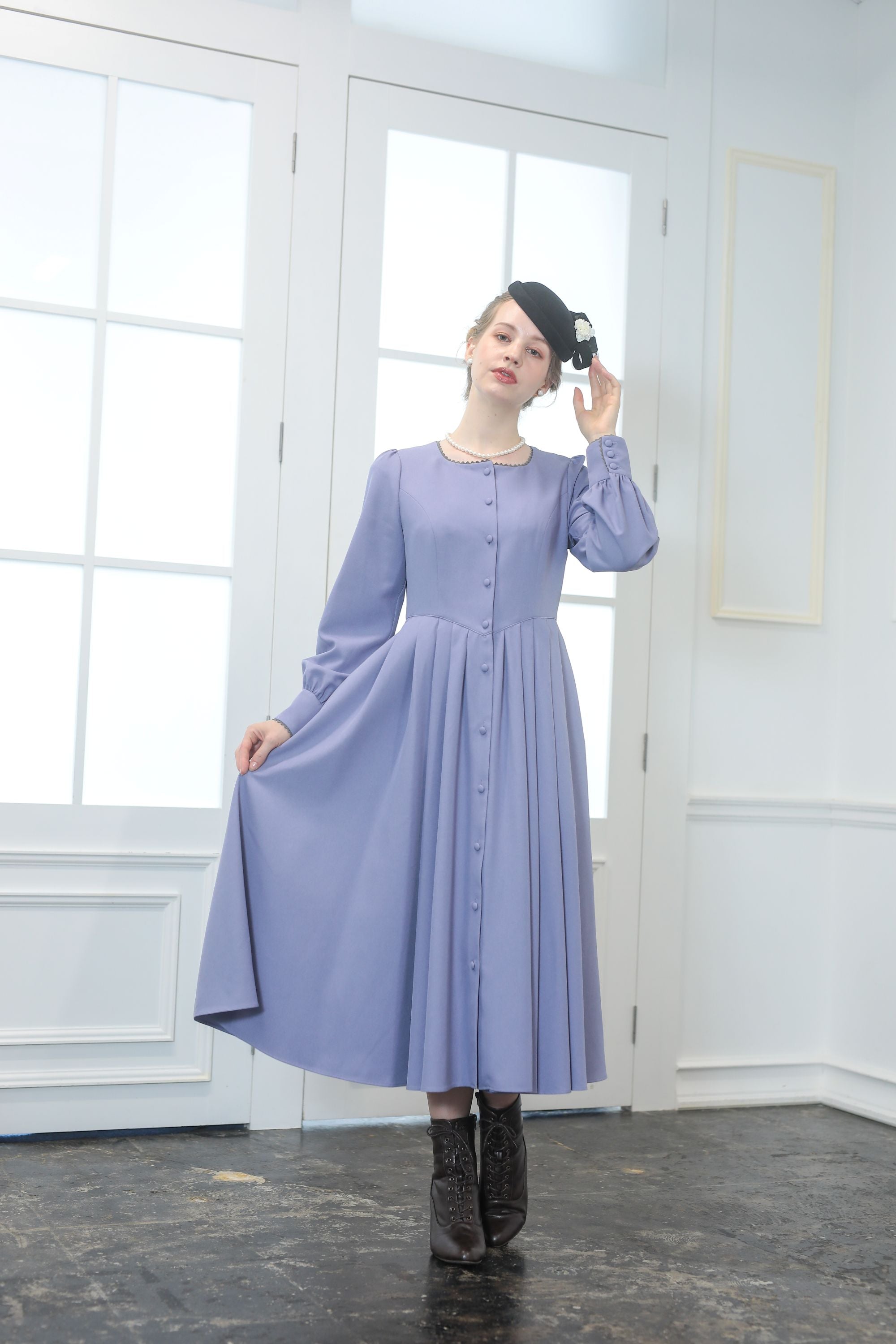Fleur dress-viola/Lavender – Filvoir