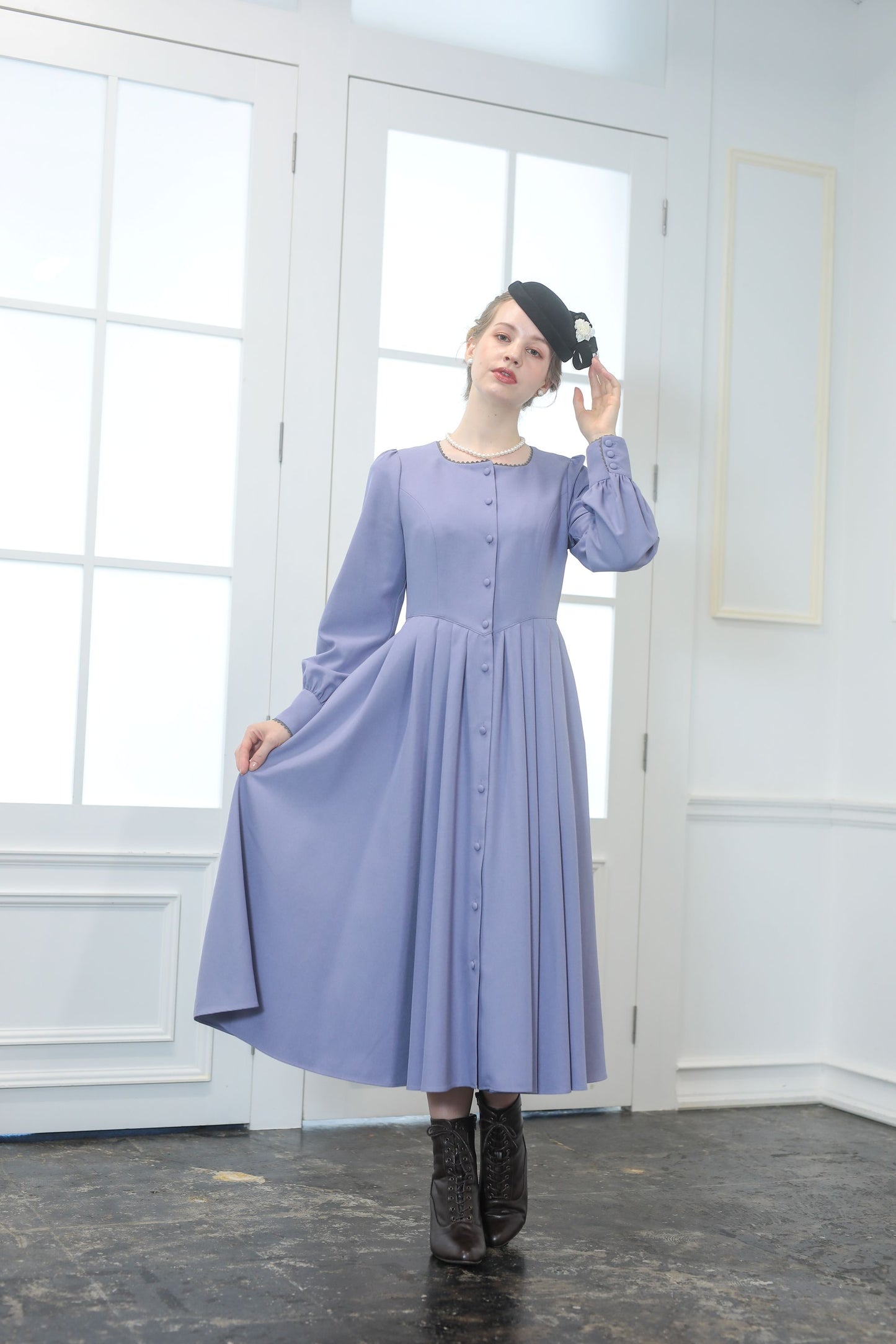 特典付き【Pre-order】Fleur dress-viola/Lavender