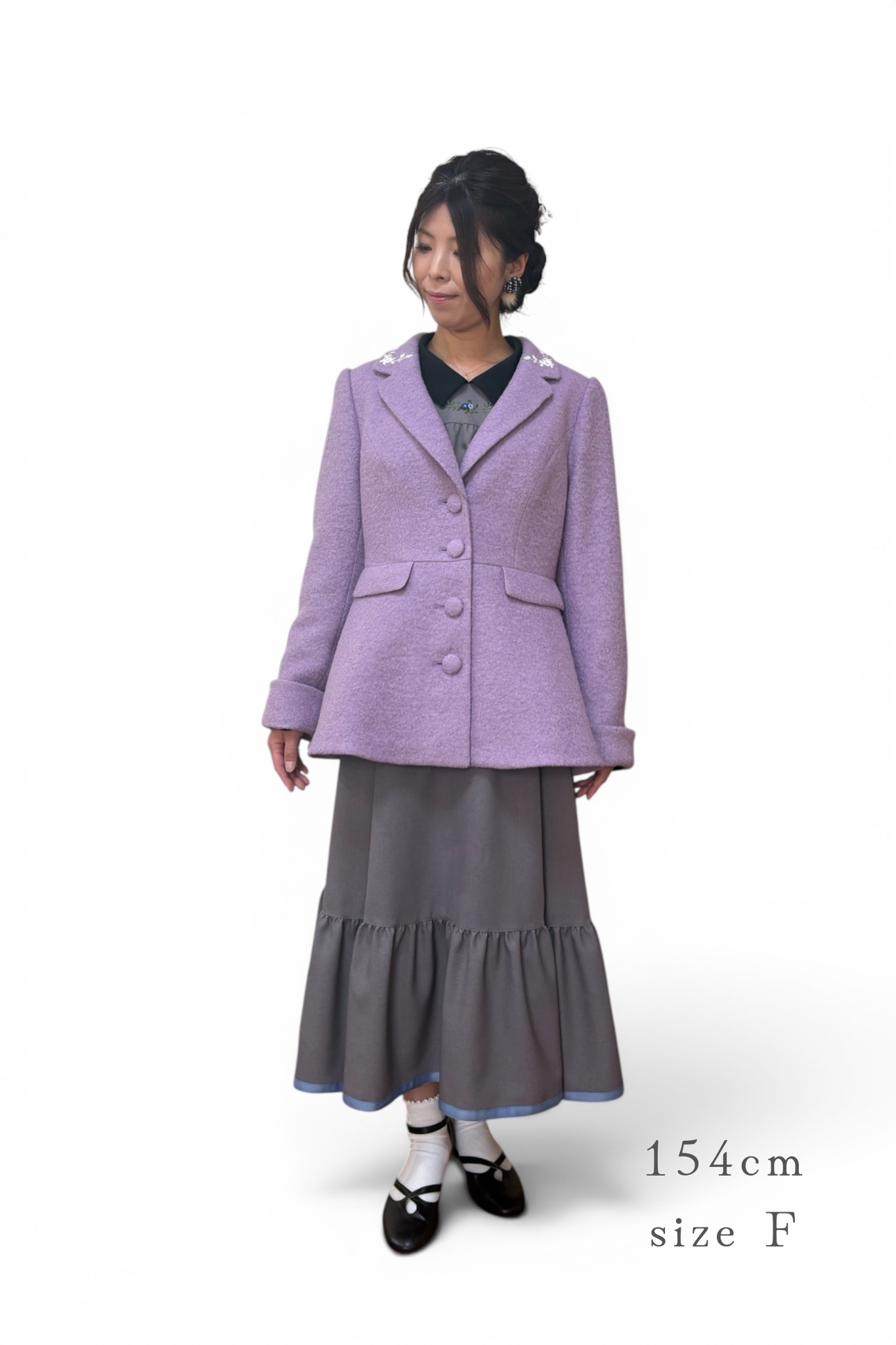 特典付き【Pre-order】Tailored collar coat/Lavender