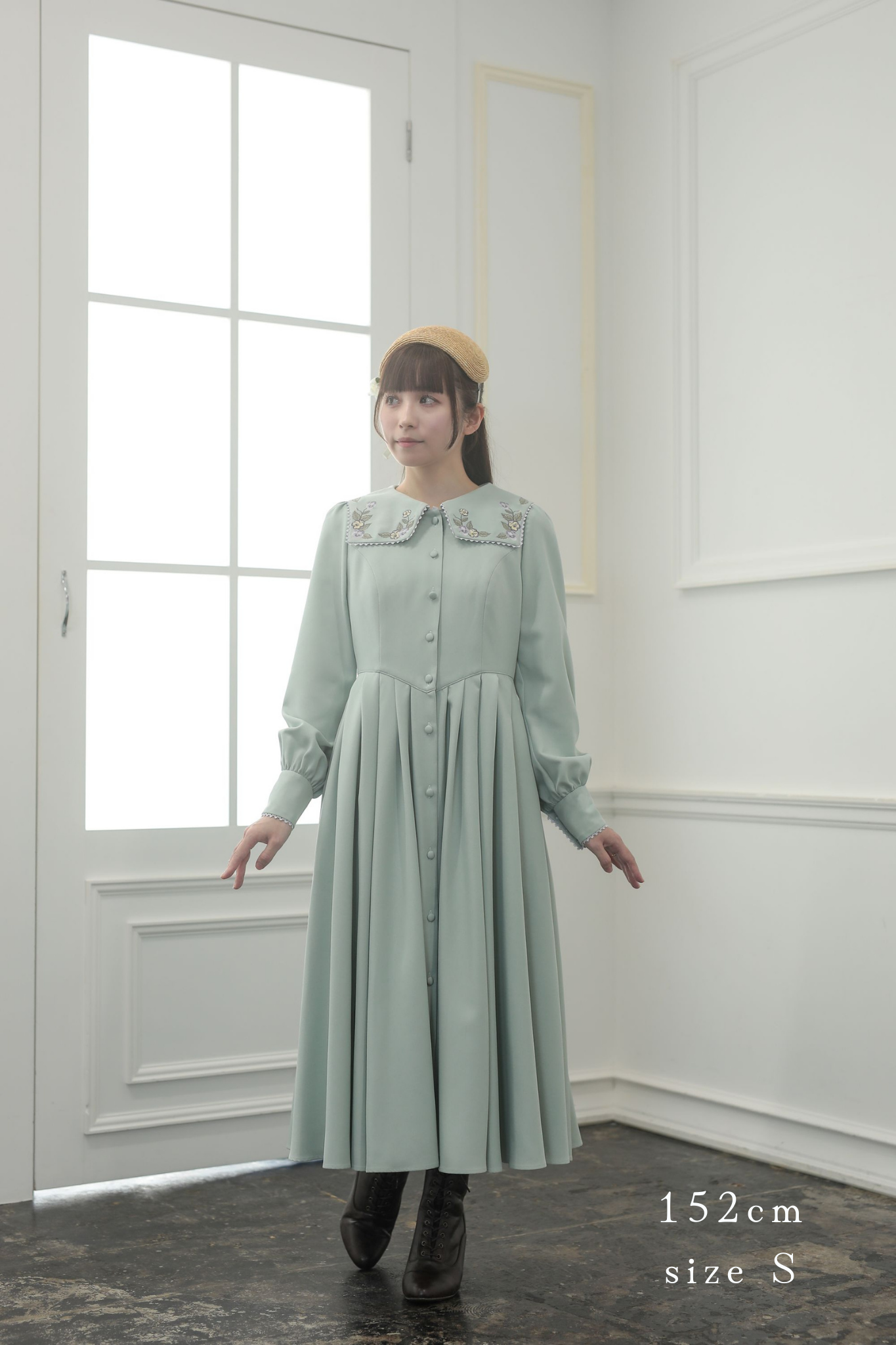 【Pre-order】Fleur dress-viola/Mint green