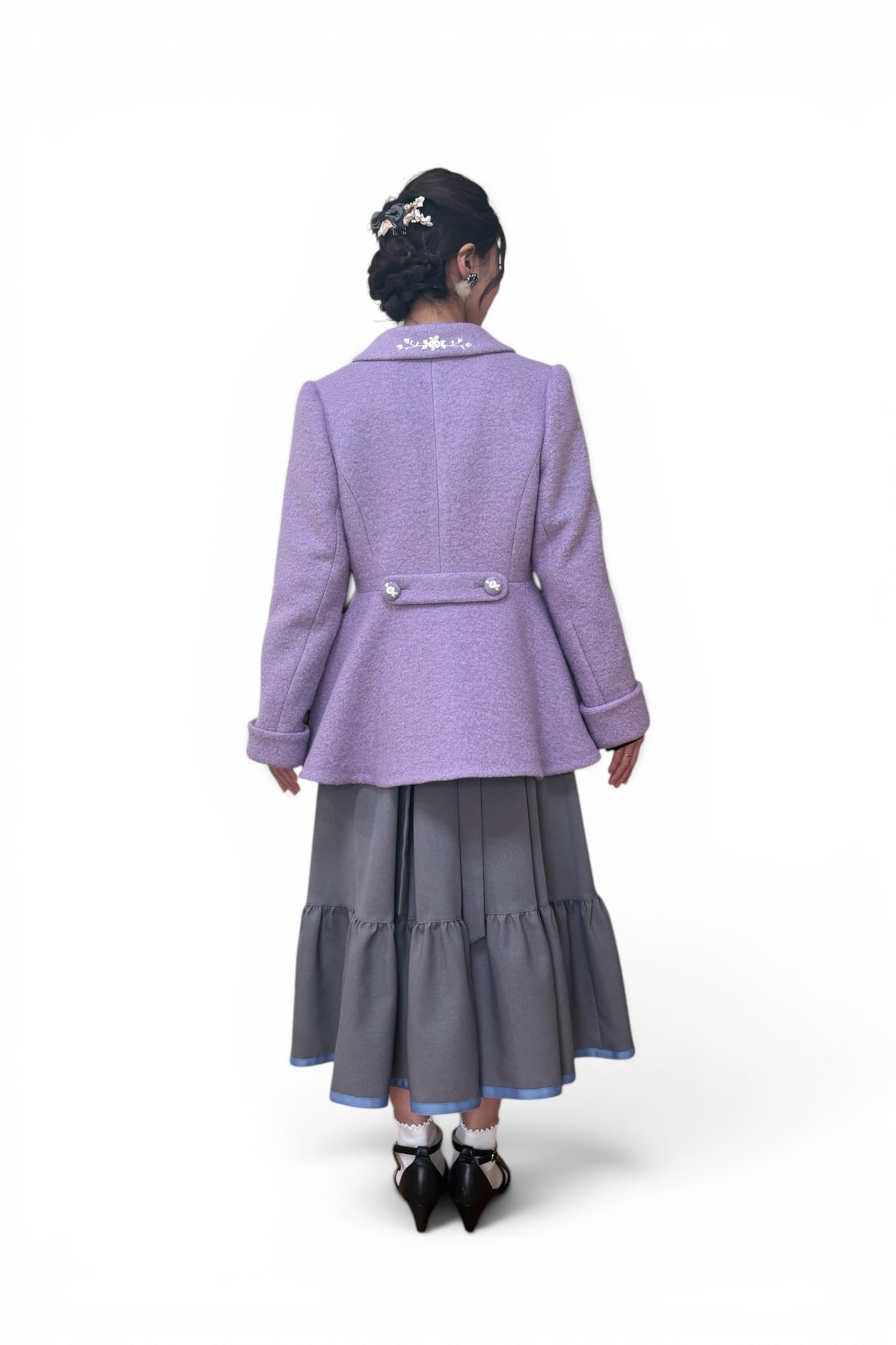 特典付き【Pre-order】Tailored collar coat/Lavender
