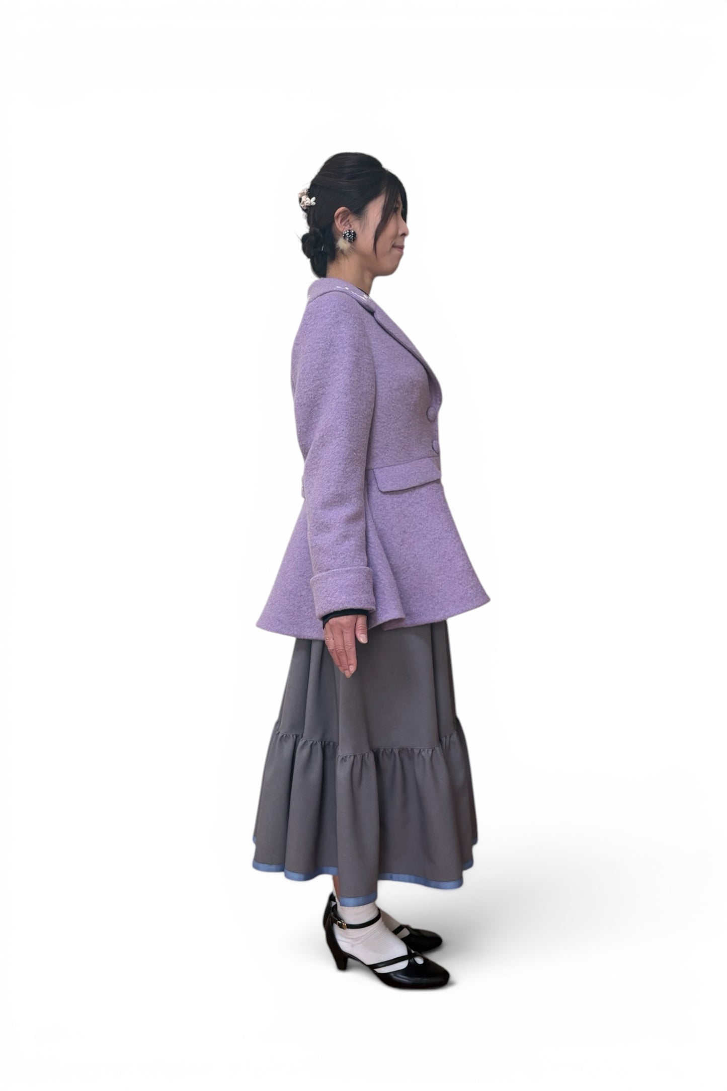 特典付き【Pre-order】Tailored collar coat/Lavender